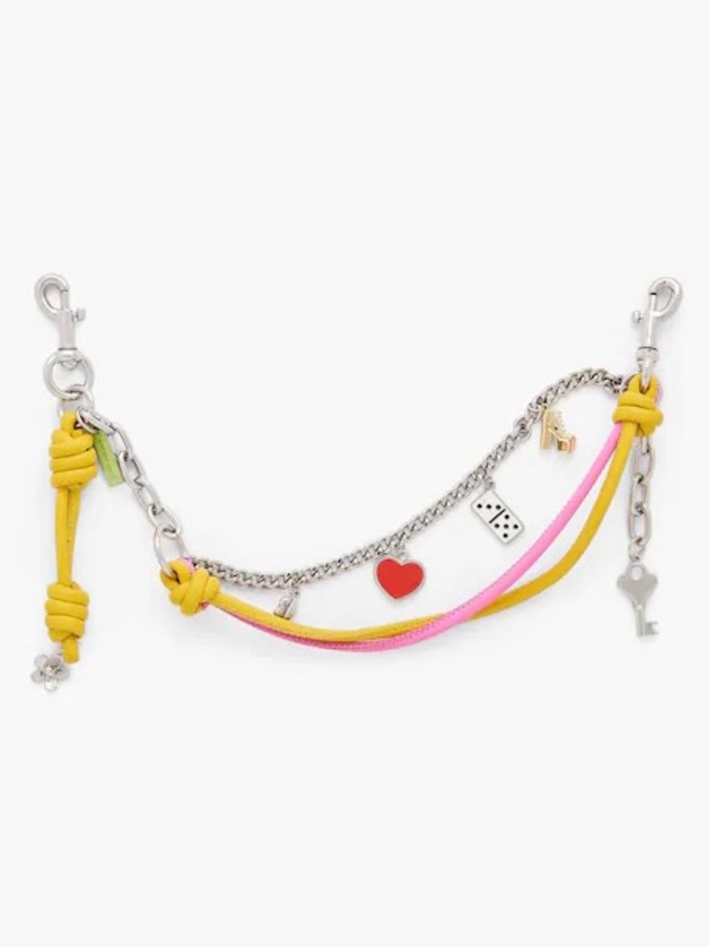 Marc Jacobs The Mini Icon Chain Bag Charm - Bow Pink and Yellow